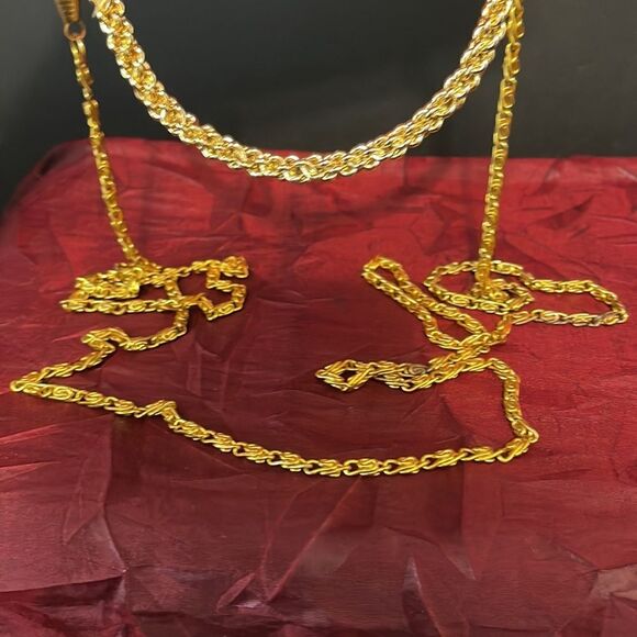 Red‎ Glitter and Gold  Evening Clutch Bag Gold Chain Strap - Picture 12 of 13